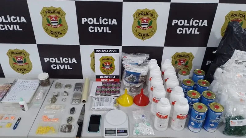 Polícia Civil prende homem dono de um pequeno laboratório de drogas