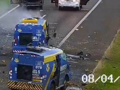 Vídeo mostra ataque a carro-forte em SP; polícia investiga conexão das ações