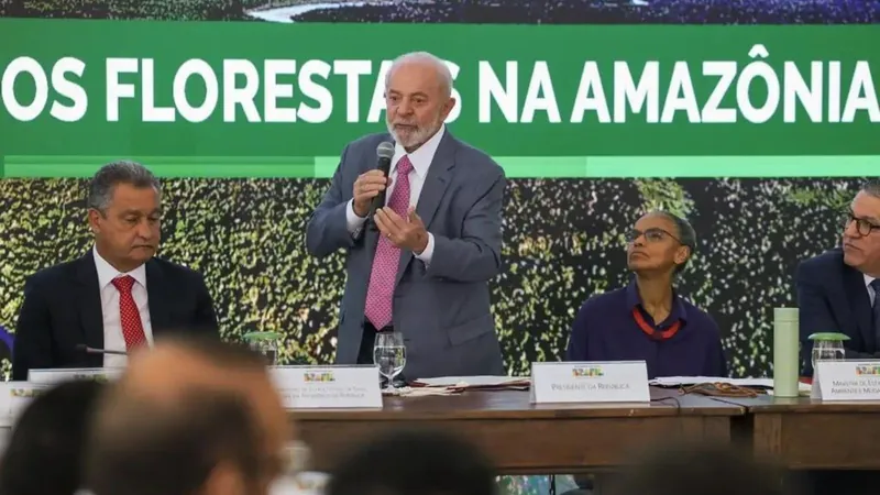 Lula durante evento no Palácio do Planalto, em Brasília