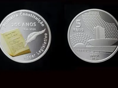 BC lança moeda em comemoração aos 200 anos da 1ª Constituição do Brasil