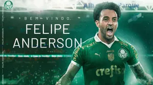 Palmeiras surpreende e anuncia a contratação de Felipe Anderson até 2027