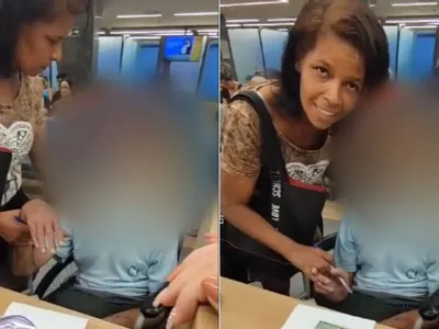 Vídeo mostra mulher levando cadáver para pedir empréstimo em banco no RJ