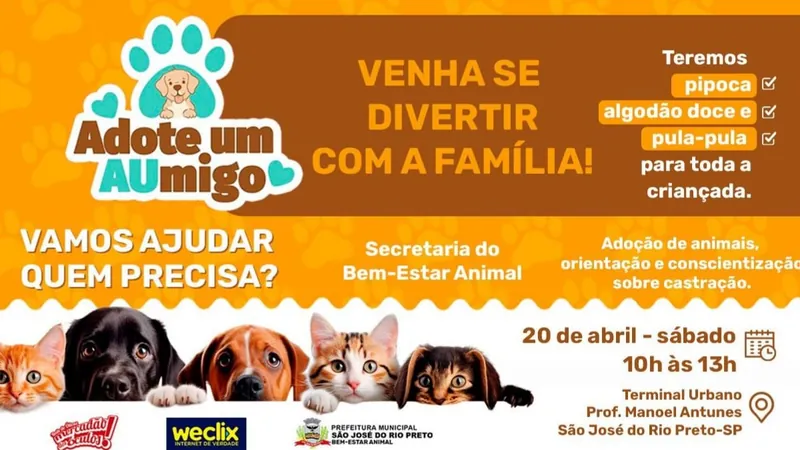 Bem-estar Animal promove campanha de adoção no Terminal Urbano