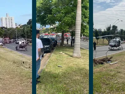 Acidente envolvendo viatura da PM deixa duas pessoas feridas em Campinas 