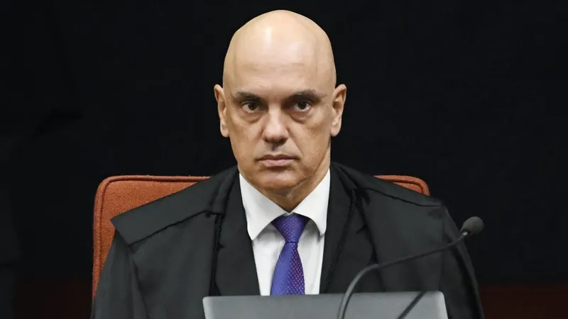 Ministro Alexandre de Moraes durante sessão da Primeira Turma do STF