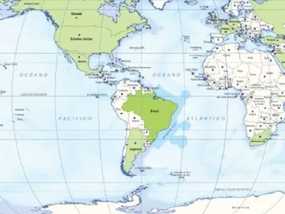 Brasil segue exemplo de outros países e se coloca no centro de novo mapa-múndi