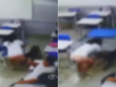 Vídeo: aluna é atacada por cachorro dentro da sala de aula em Goiás 