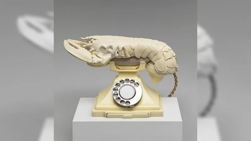Cópia do telefone de lagosta no Dali Museum