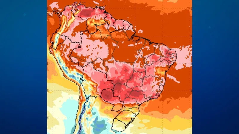 Em Mato Grosso do Sul, as temperaturas máximas podem passar dos 36°C