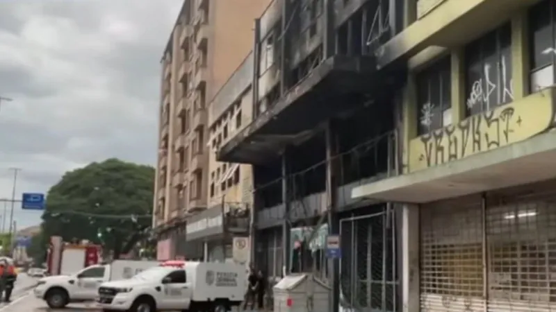 Pousada pegou fogo em Porto Alegre