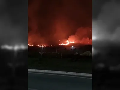 Incêndio atinge Morro da Baleia em Jundiaí