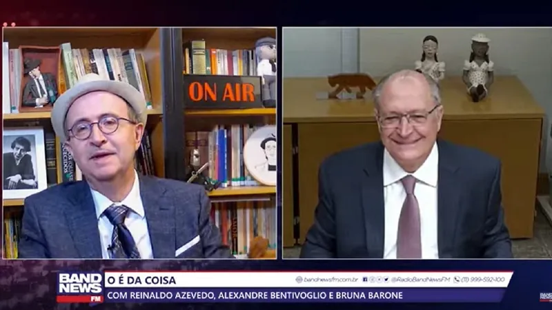 Geraldo Alckmin em entrevista para Reinaldo Azevedo