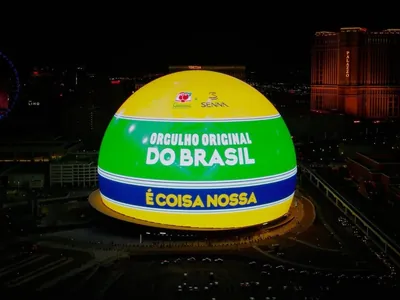 Senna receberá homenagem com capacete gigante na Esfera de Las Vegas