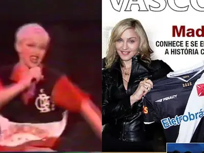 Madonna já vestiu camisa do Flamengo e foi capa de revista do Vasco