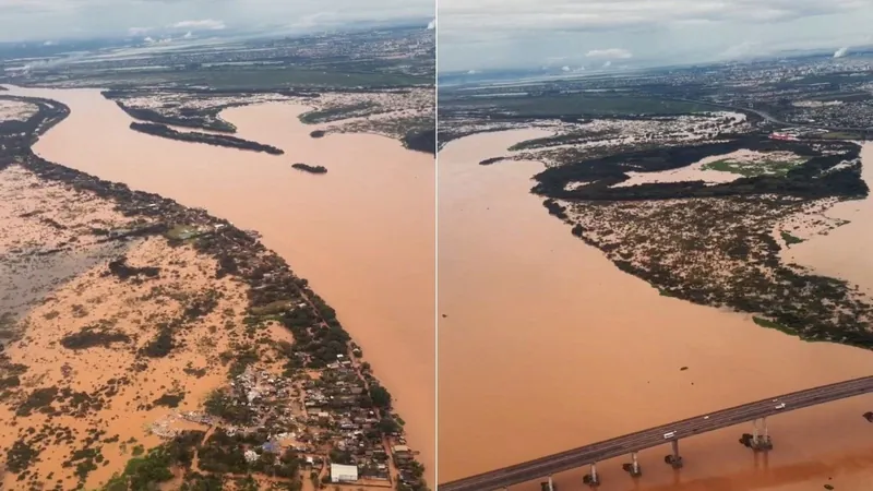 Nível do Guaíba (RS) se mantém em queda e fica abaixo de 5 metros