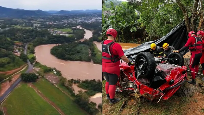 Chuvas causam estragos em Santa Catarina