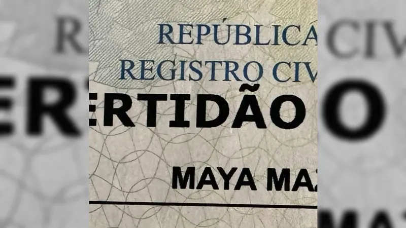 Certidão Maya Mazzafera 