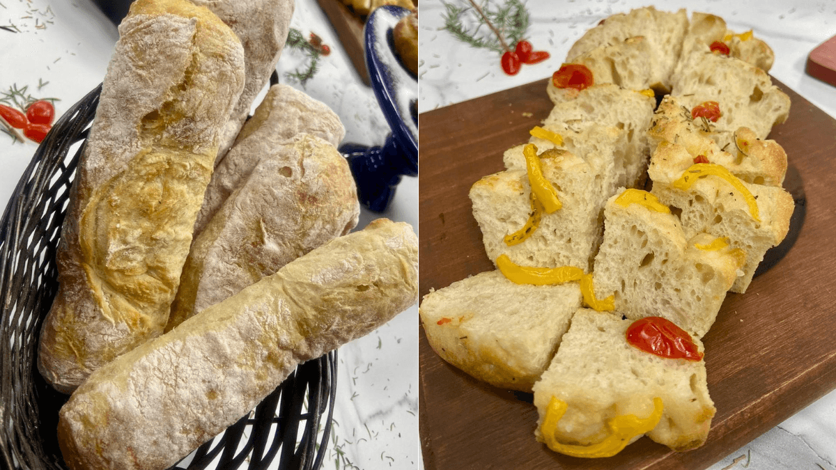 Pão ciabatta e focaccia | Band Receitas