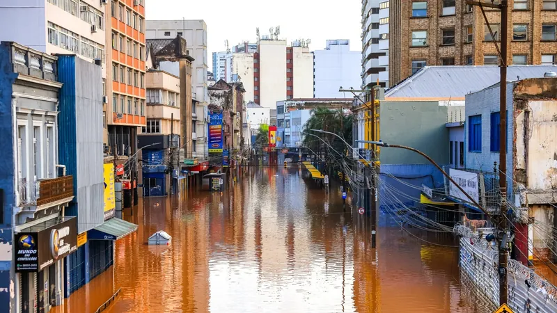 Enchente em Porto Alegre, no Rio Grande do Sul