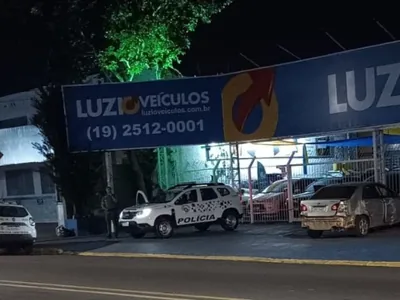 Vídeo: mulher bate carro em grade de loja de automóveis em Campinas