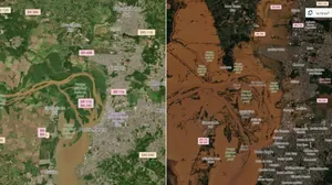 Imagens de satélite mostram antes e depois da destruição na Grande Porto Alegre