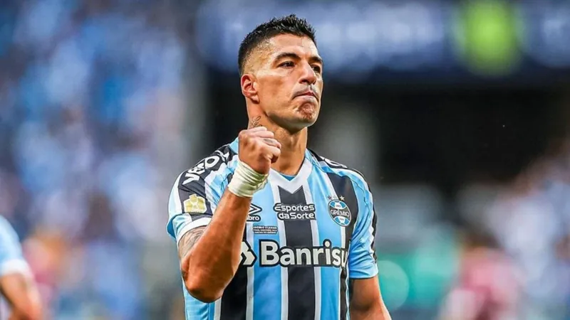 Luis Suárez atuou pelo Grêmio em 54 partidas e marcou 29 gols