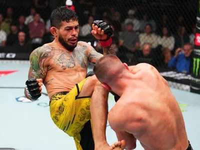 UFC St. Louis: Diego Ferreira vence por nocaute e deixa rosto de rival detonado