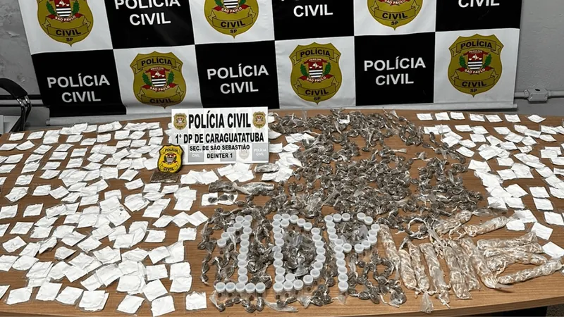 Polícia Civil de Caraguatatuba apreende grande quantidade de drogas