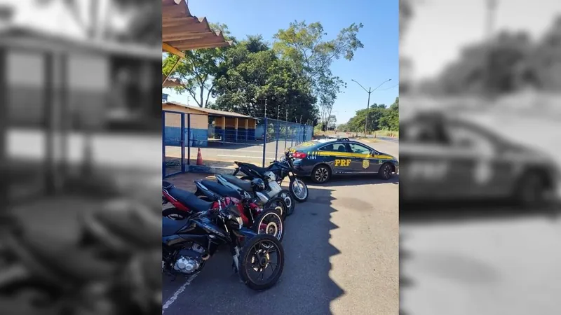 PRF encontra motos furtadas em bagageiro de ônibus de viagem