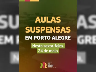 Prefeitura suspende aulas em Porto Alegre nesta sexta-feira (24)