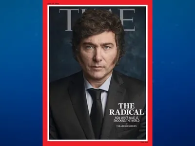 Presidente da Argentina, Javier Milei é capa da revista Time em junho
