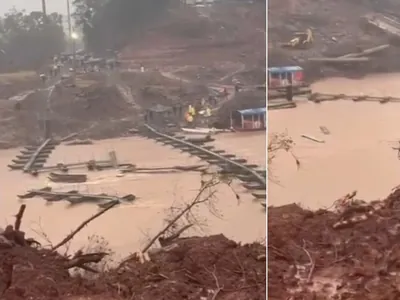 Vídeo: ponte provisória construída pelo Exército é levada pela correnteza no RS