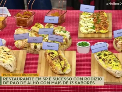 Restaurante com rodízio de pão de alho é sucesso em São Paulo