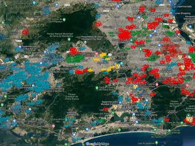 Site de buscas materializa mapa interativo de controles de facções criminosas