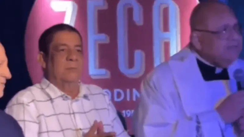 Zeca Pagodinho inaugura bar e chama padre para benzer o local