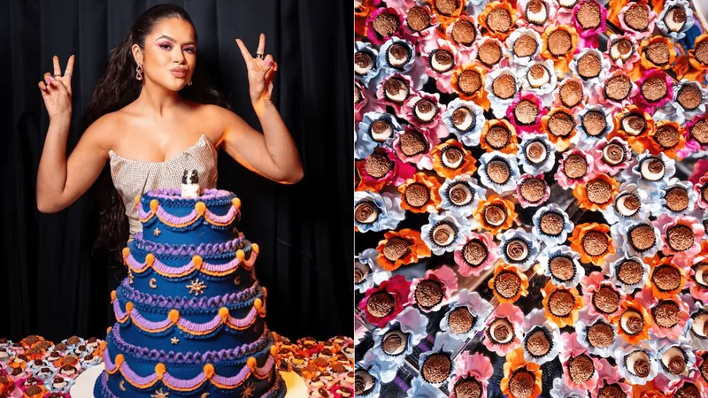 Festa da Maisa tem bolo de 15 kg e mais de mil brigadeiros; veja o cardápio