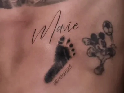 Neymar faz tatuagem em homenagem à filha Mavie; entenda