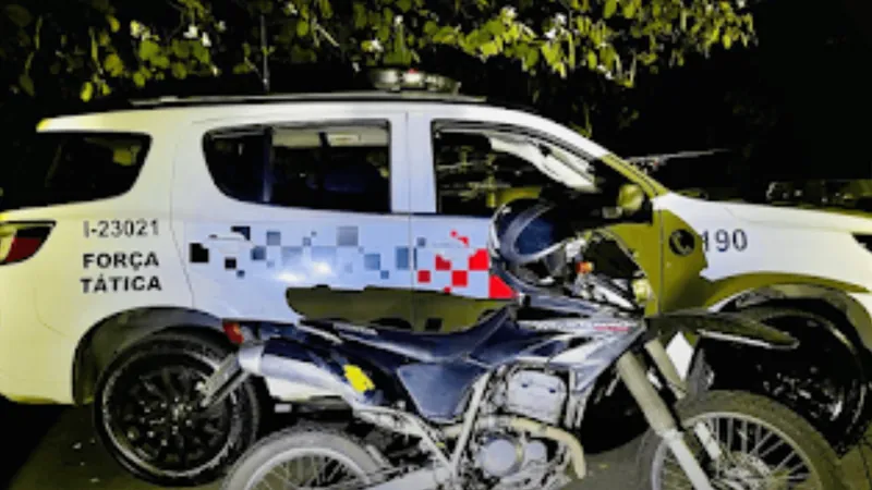 Adolescente é preso após roubar uma moto em Aparecida