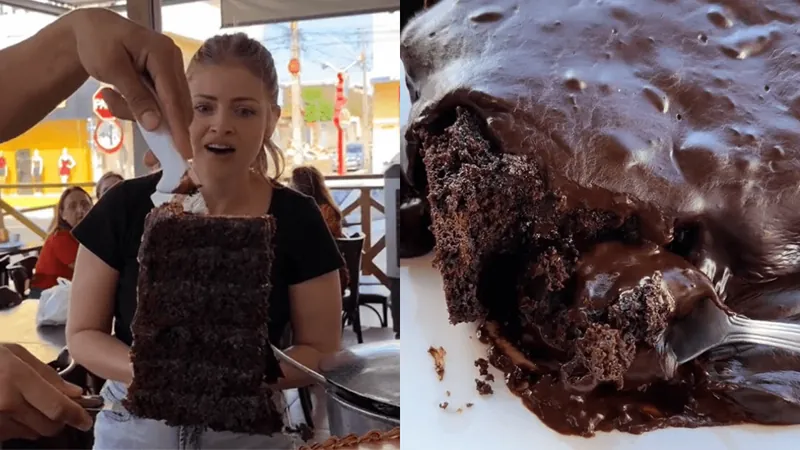 Bolo da Misericórdia: doce "chocolatudo" de quase 30 kg faz sucesso no TikTok