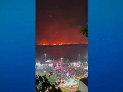 Vídeo: incêndio no Pantanal é cenário de festa junina em Corumbá (MS)