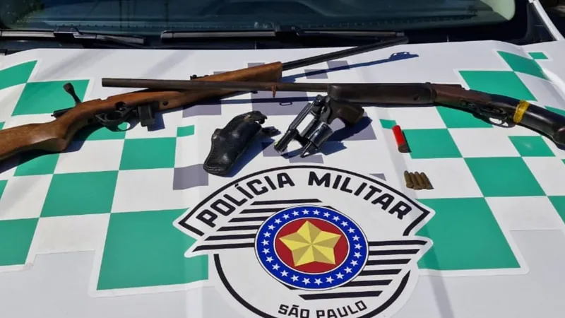 Polícia Ambiental apreende armas e munições em sítio de Pongaí