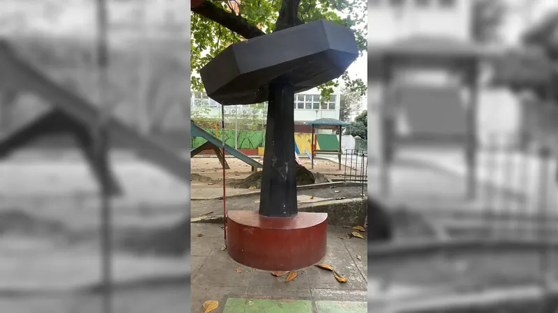 Frequentadores do Parque Peter Pan, em Copacabana, denunciam falta de manutenção