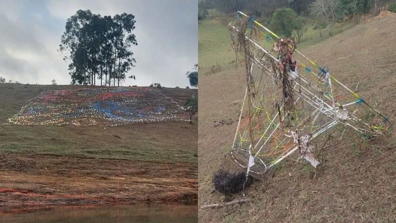 Queda de balões provoca falta de energia em Natividade da Serra