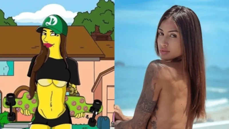 Musa do OnlyFans vende foto como personagem de 'Os Simpsons' por R$ 30 mil