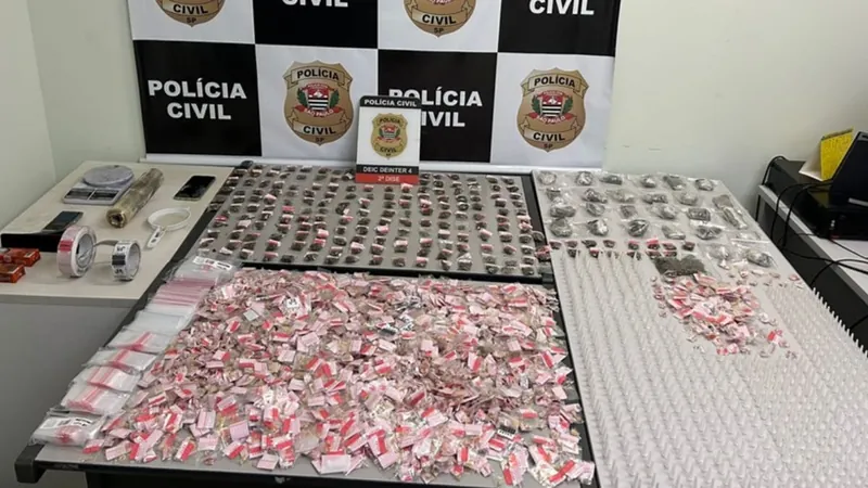 Polícia Civil apreende 2,5 mil porções de drogas em Bauru