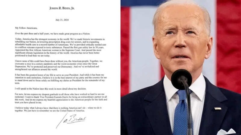 Leia íntegra de carta em que Biden anuncia desistência de candidatura nos EUA