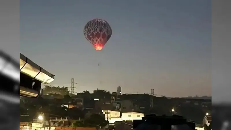 Balão cai na Zona Leste de SP e afeta distribuição de energia