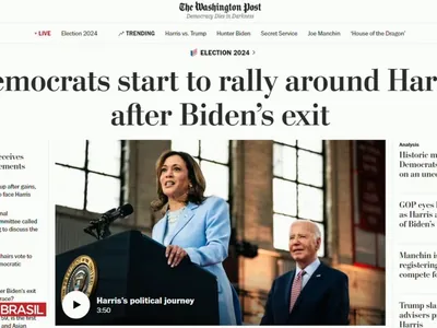 Jornais repercutem desistência de Biden: ‘Democratas se voltam para Harris’