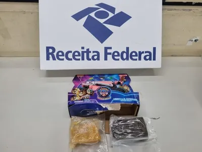 Receita Federal apreende R$ 360 mil em haxixe dentro de caixa no Galeão