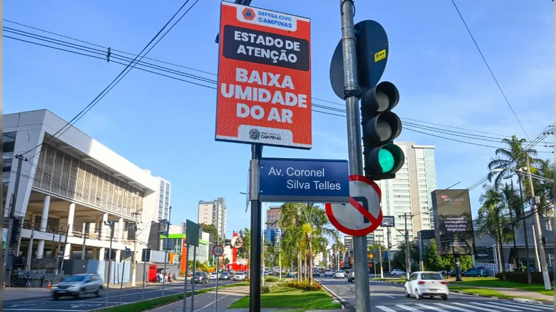 Painéis Digitais Urbanos passam a informar sobre baixa umidade do ar em Campinas